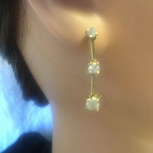 Liz Claiborne Gold & Cubic Zirconia earrings